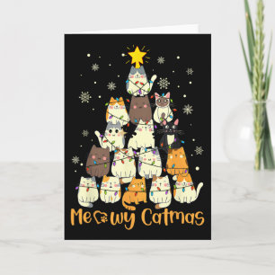 Meowy Catmas Katze Weihnachtsbaum Xmas Mädchen Jun Karte