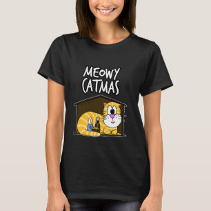 Meowy Catmas Katzen-Weihnachts-Krippenszene Christ T-Shirt