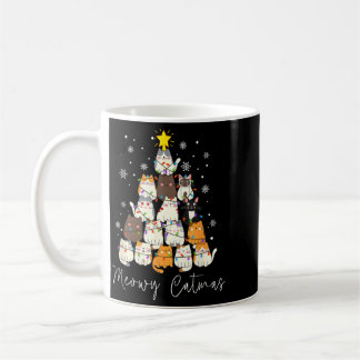 Meowy Catmas Light Santa Lustiger Weihnachts Katze Kaffeetasse