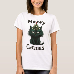 Meowy Catmas Moody Katze T-Shirt