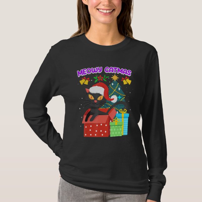 Meowy Catmas T-Shirt (Vorderseite)