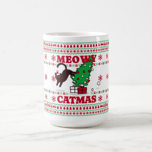 Meowy Catmas Urlaubsgestaltung - Festlich und Spaß Kaffeetasse