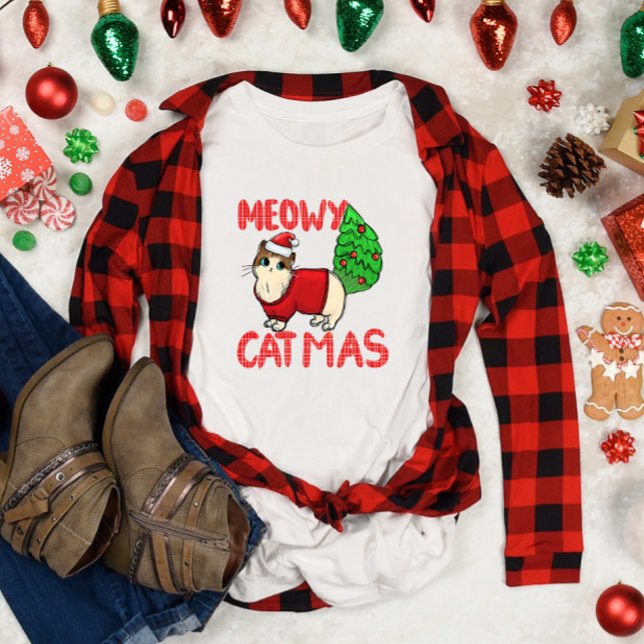 Meowy Catmas Weihnachten T-Shirt (Von Creator hochgeladen)