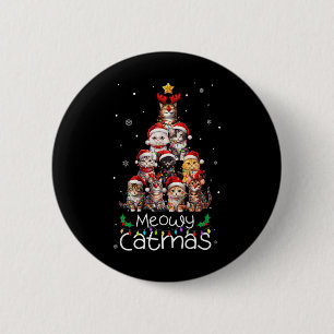 Meowy Catmas Weihnachtsbaum Weihnachten Weihnachts Button