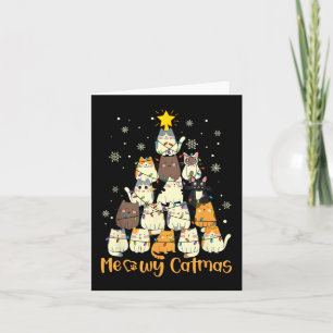 Meowy Catmas Weihnachtsbaum Xmas Girls Boys Fu Karte