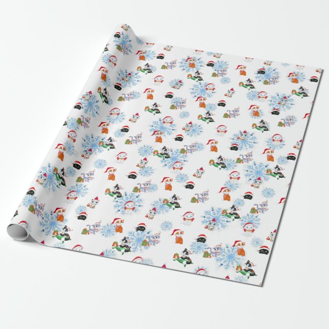 Meowy Catmas Wrapping Paper Geschenkpapier (Ungerollt)