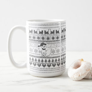 Meowy CatmasCat Ugly Sweater T - Shirt Kaffeemasch Kaffeetasse