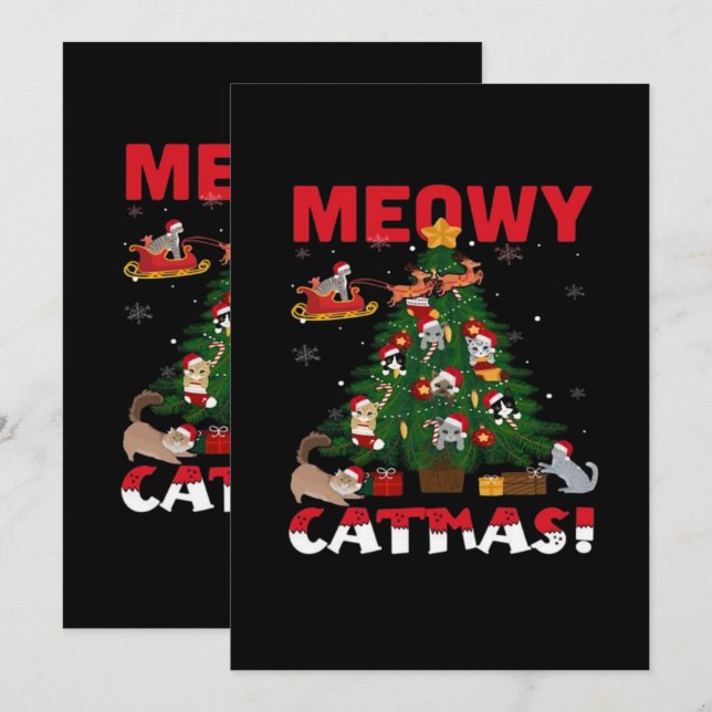 Meowy Chirstmas Save The Date (Vorne/Hinten)
