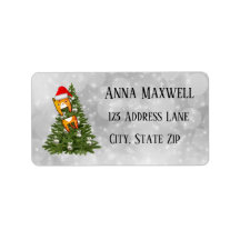 Meowy Christmas Address Labels