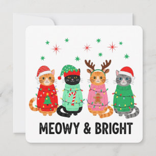 Meowy Christmas Cat Einladung