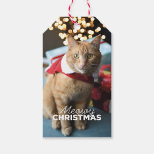 Meowy Christmas Cat Gift Tag Geschenkanhänger