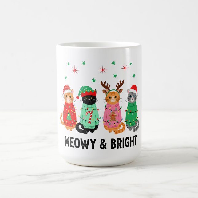 Meowy Christmas Cat Kaffeetasse (Mittel)
