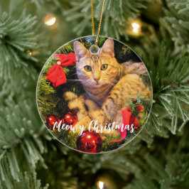 Meowy Christmas Cat Keramik Ornament