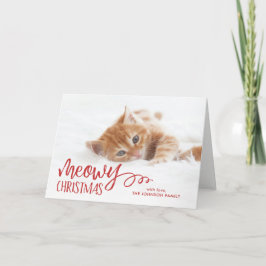 Meowy Christmas Cat Pet Foto Feiertagskarte