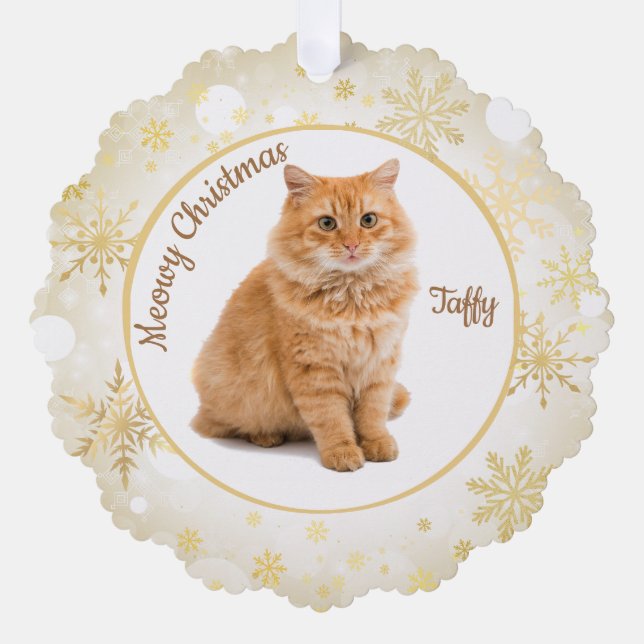 Meowy Christmas Cat Pet Ornament (Vorderseite)