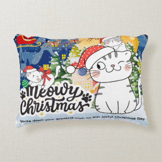 Meowy Christmas Dekokissen