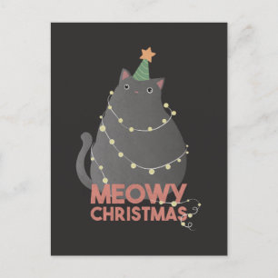 Meowy Christmas Feiertagspostkarte