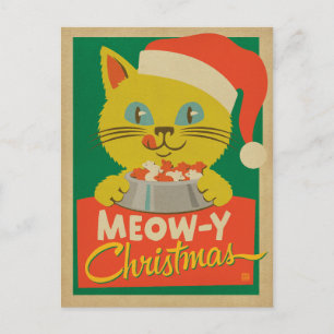 Meowy Christmas Feiertagspostkarte