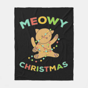 Meowy Christmas Fleecedecke
