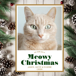 Meowy Christmas Foto Feiertagskarte
