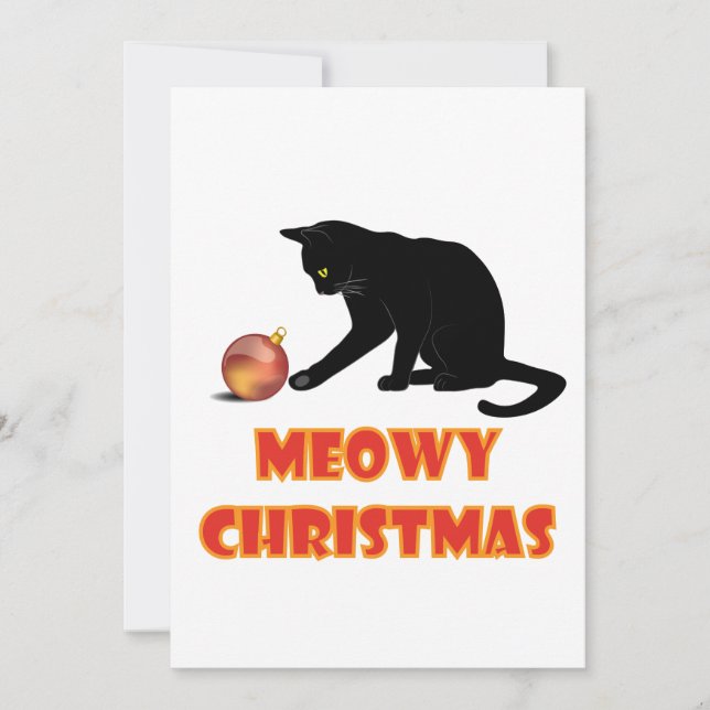 Meowy Christmas Funny Cat (Vorderseite)