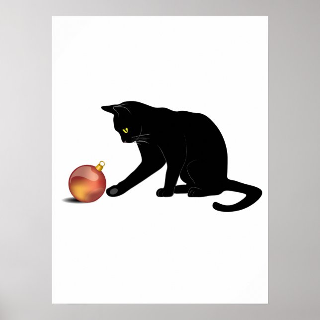 Meowy Christmas Funny Cat Poster (Vorne)