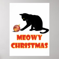 Meowy Christmas Funny Cat
