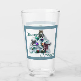 Meowy Christmas Glas