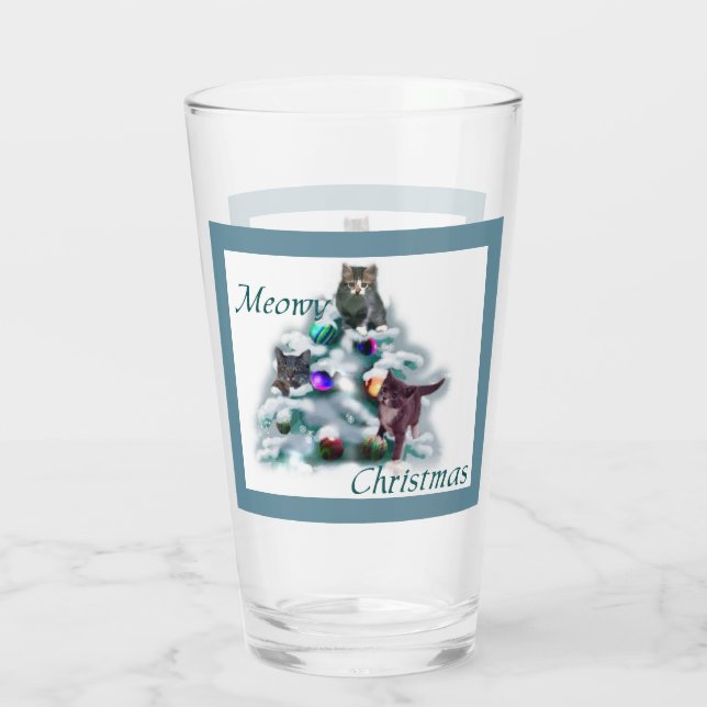 Meowy Christmas Glas (Rückseite)