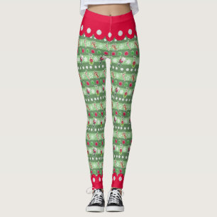 Meowy Christmas Happy Reindeer Leggings