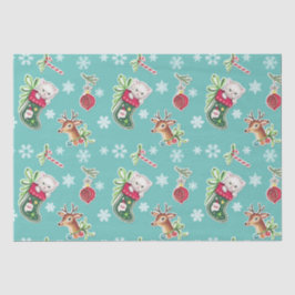 Meowy Christmas Happy Reindeer Seidenpapier