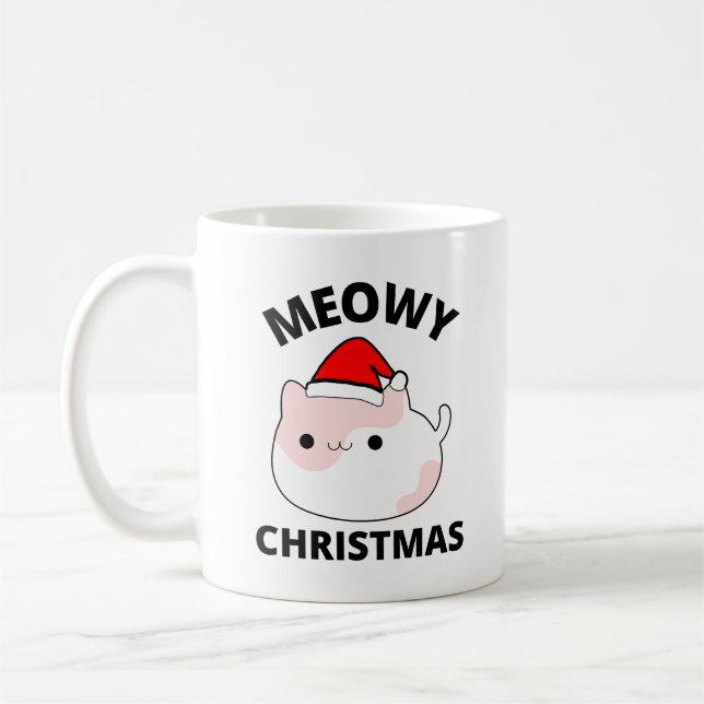 Meowy Christmas Kaffeetasse (Links)