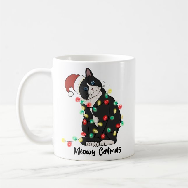 Meowy Christmas Kaffeetasse (Links)