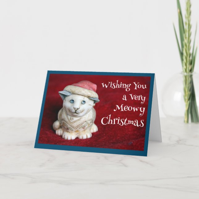 Meowy Christmas Karte (Vorderseite)
