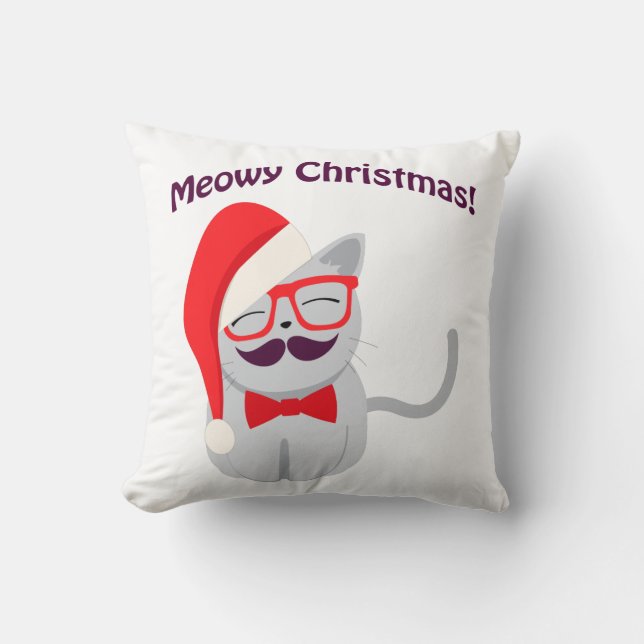 Meowy Christmas! Kissen (Vorderseite)