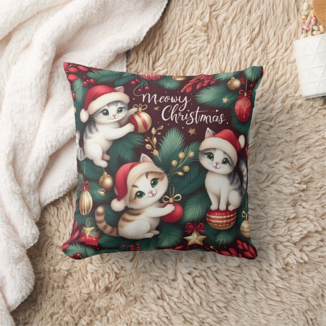 Meowy Christmas - Kissen (Decke)