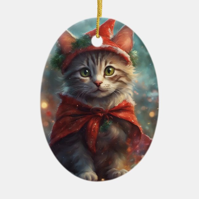 Meowy Christmas Kitten Ornament (Vorne)