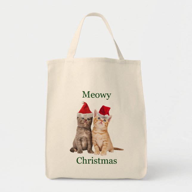 Meowy Christmas Kitten Tote Bag Tragetasche (Vorne)