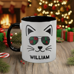 Meowy Christmas Kitty Cat Sonnenbrille Kaffee Tass Tasse