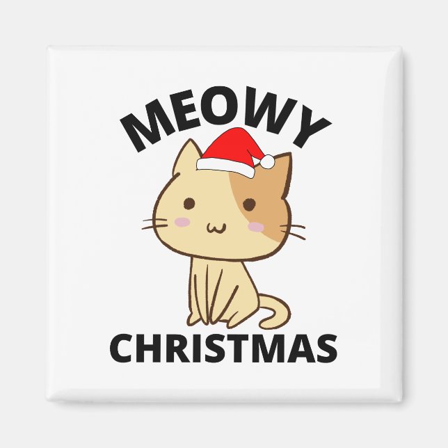 Meowy Christmas Magnet (Vorne)