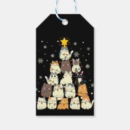 Meowy Christmas Merry Cat Tree Geschenkanhänger