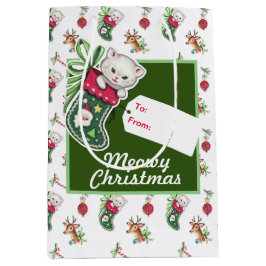 Meowy Christmas Mittlere Geschenktüte