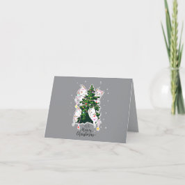 Meowy Christmas | Niedlich Cat Lovers Weihnachten Karte