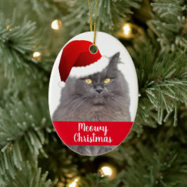 Meowy Christmas Personalized Pet Cat Keramik Ornament