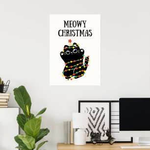 Meowy Christmas Poster