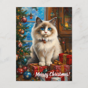 Meowy Christmas! Postkarte