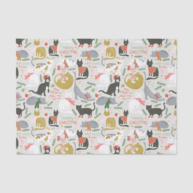 Meowy Christmas Seidenpapier (Vorderseite)