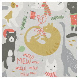 Meowy Christmas Stoff