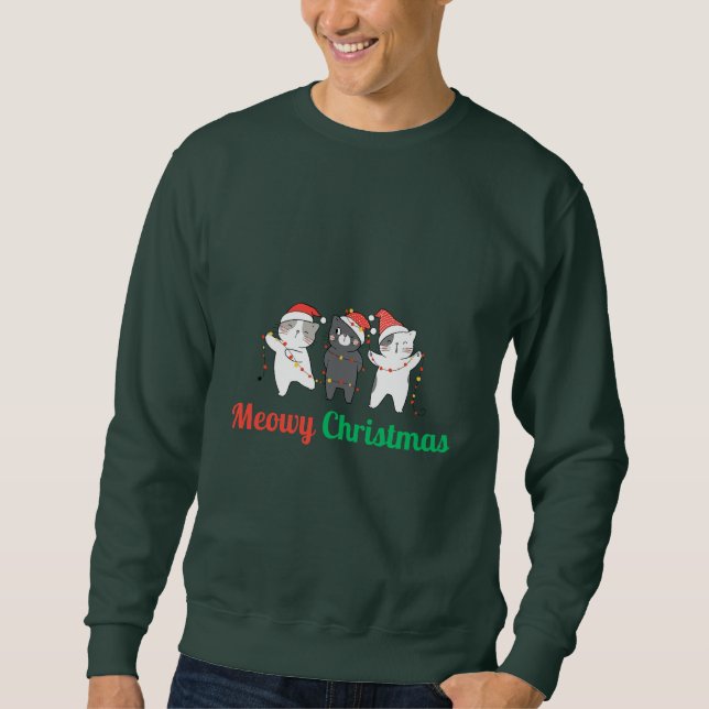 Meowy Christmas Sweatshirt (Vorderseite)