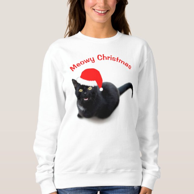 Meowy Christmas Sweatshirt (Vorderseite)